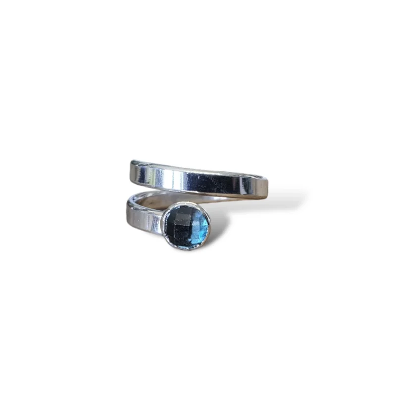 Sterling silver and London Blue Topaz ring